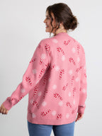 Holiday Candy Patch Pockets Knit Cardigan