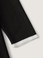 Square Neck Bowknot Fitted Pullover