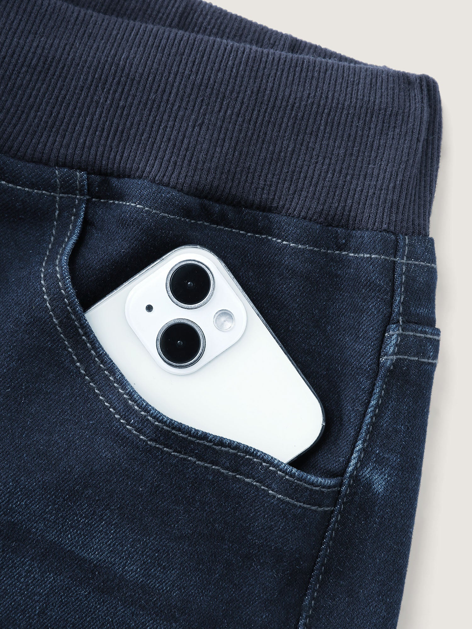 Drawstring Waistband Wide-Leg Jeans