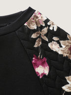 Floral Print Raglan Sleeve Sweatshirt