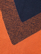 Textured Balloon Sleeves Color Block Pullover