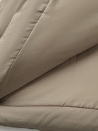 Zipper High Neck Hooded Quilted Jacket