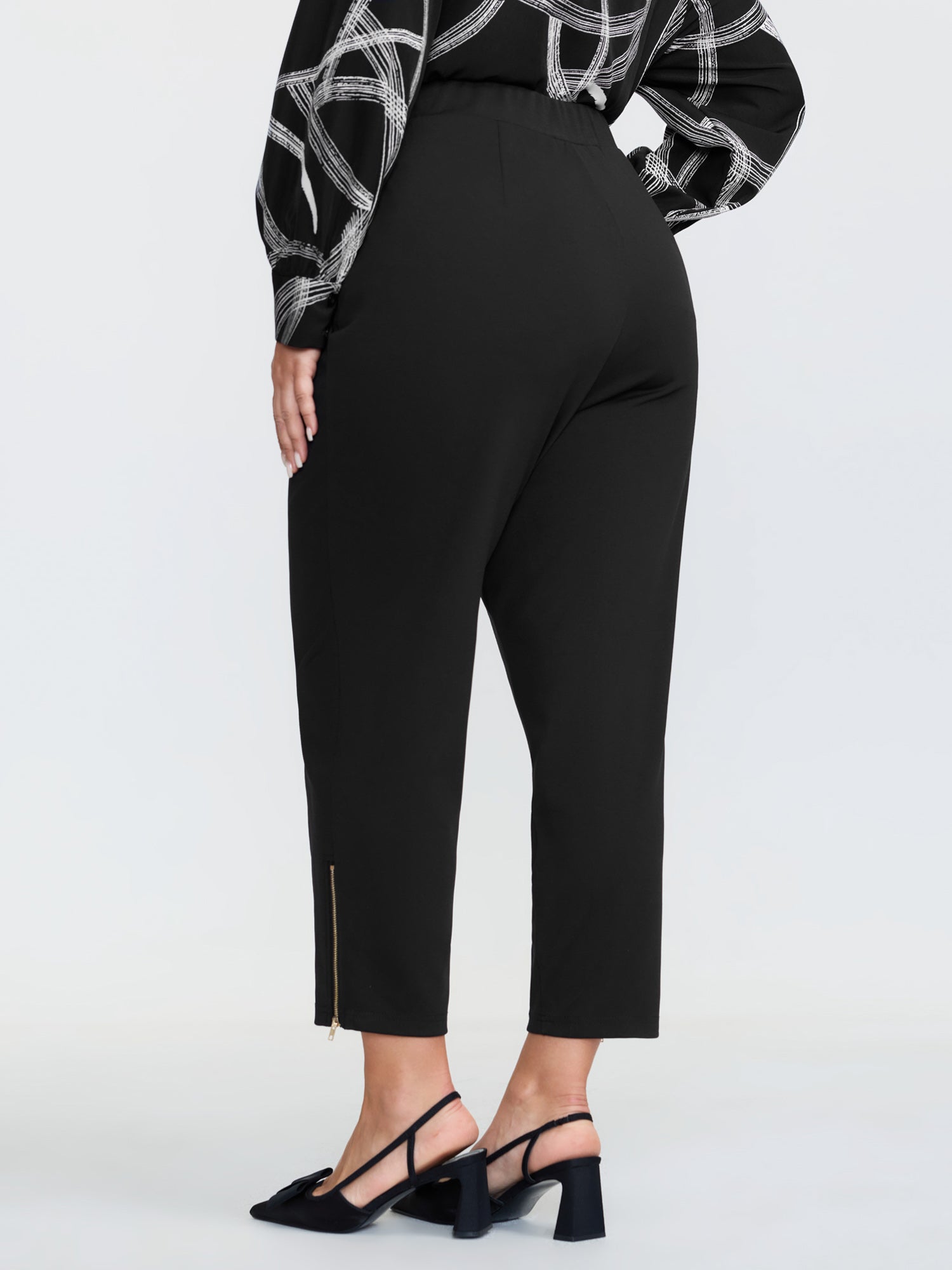 Pull-On Straight-Fit Pants