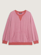 Pure Cotton Washed Distressed Pocket Sweatshirt