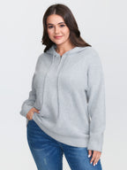 Textured Super Stretchy Hooded Pullover
