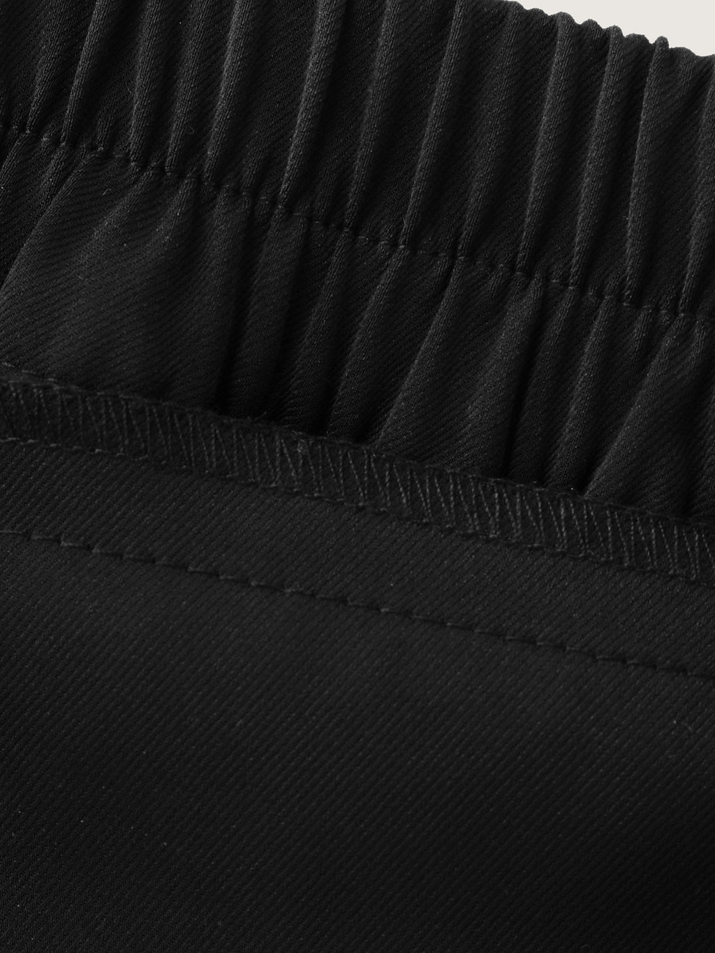 Pleated Side Wide-Leg Pants