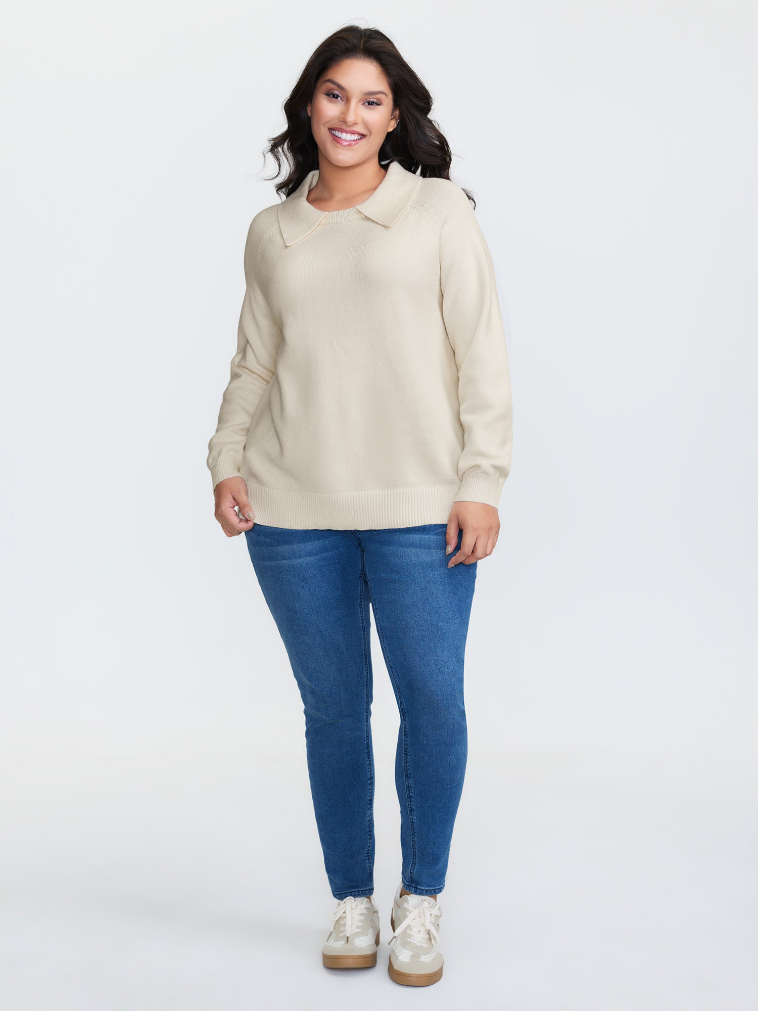 2 In 1 Shirt Collar Relaxed Fit Pullover