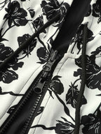 Floral Print Reversible Hooded Coat