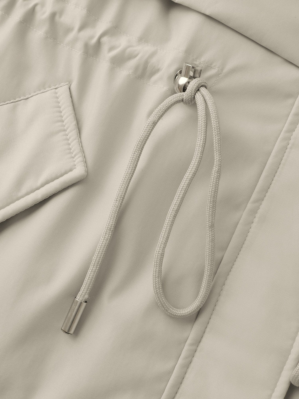 Hooded Drawstring Waist Quilted Jacket