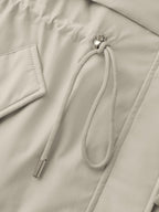 Hooded Drawstring Waist Quilted Jacket