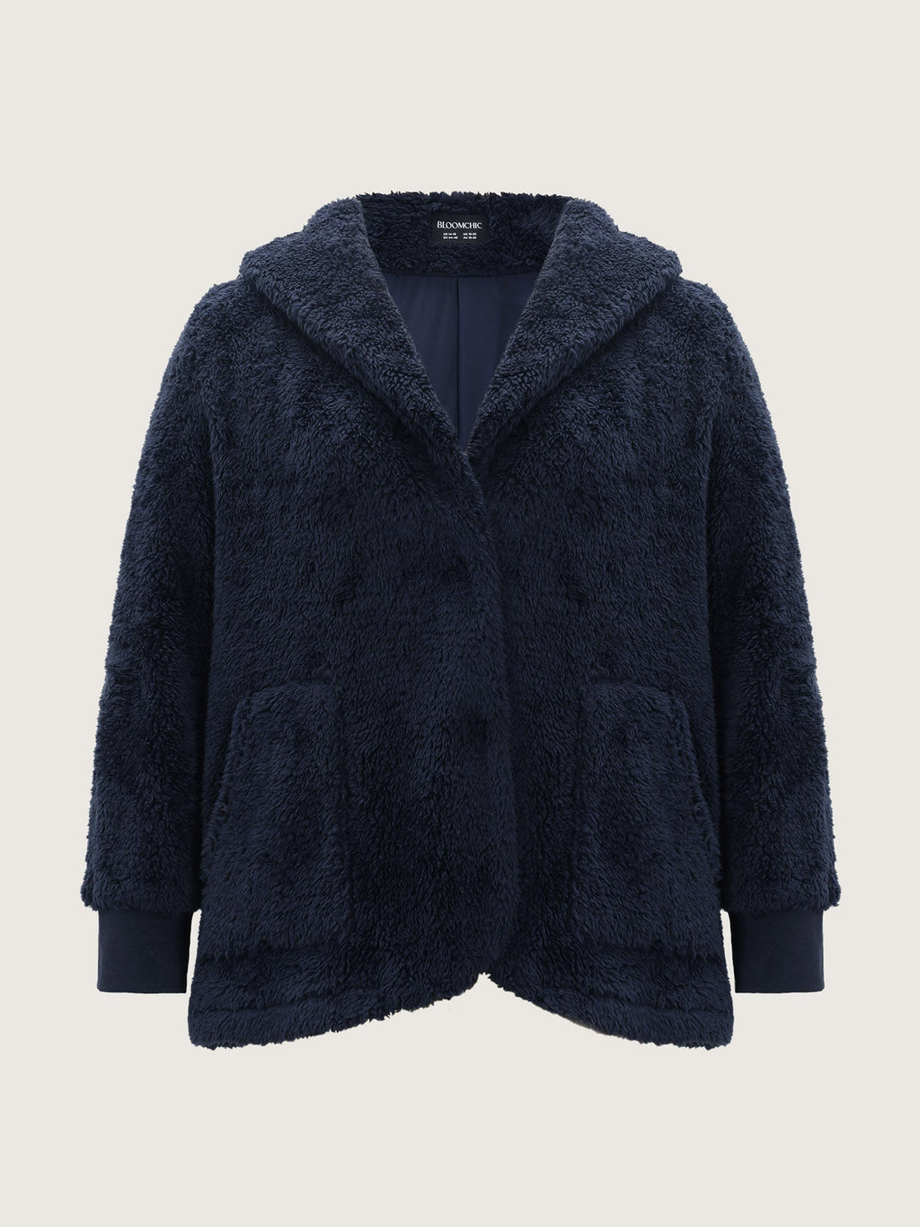 Faux Fur Hooded Pockets Jacket