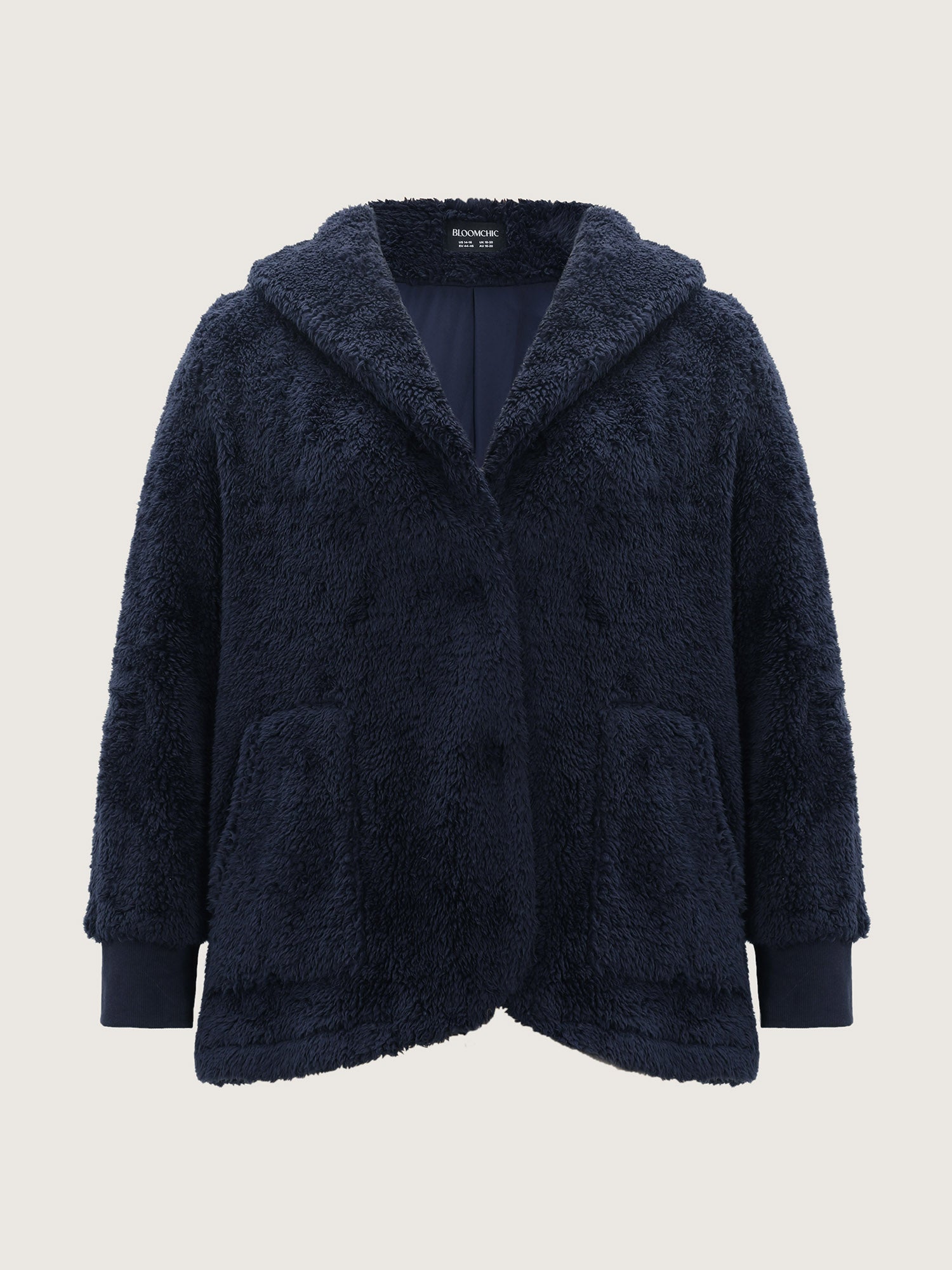 Faux Fur Hooded Pockets Jacket