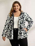 Floral Print Reversible Hooded Coat